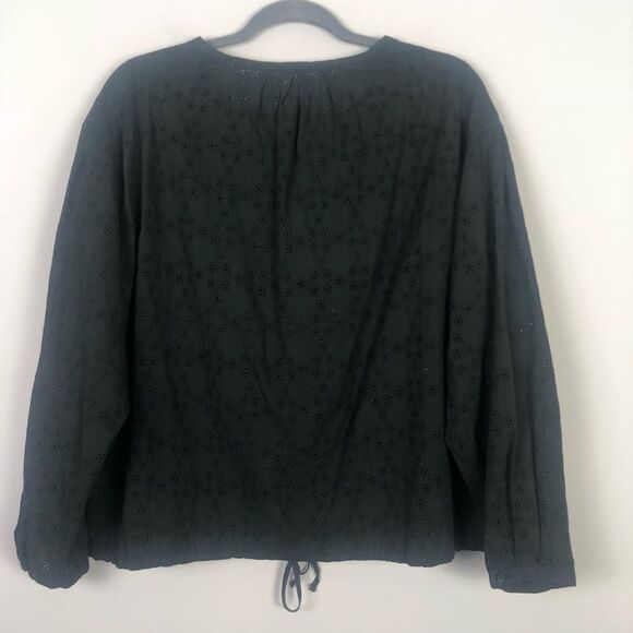 FREE PEOPLE | Stars Align Black Eyelet Top Medium - Picture 7 of 8